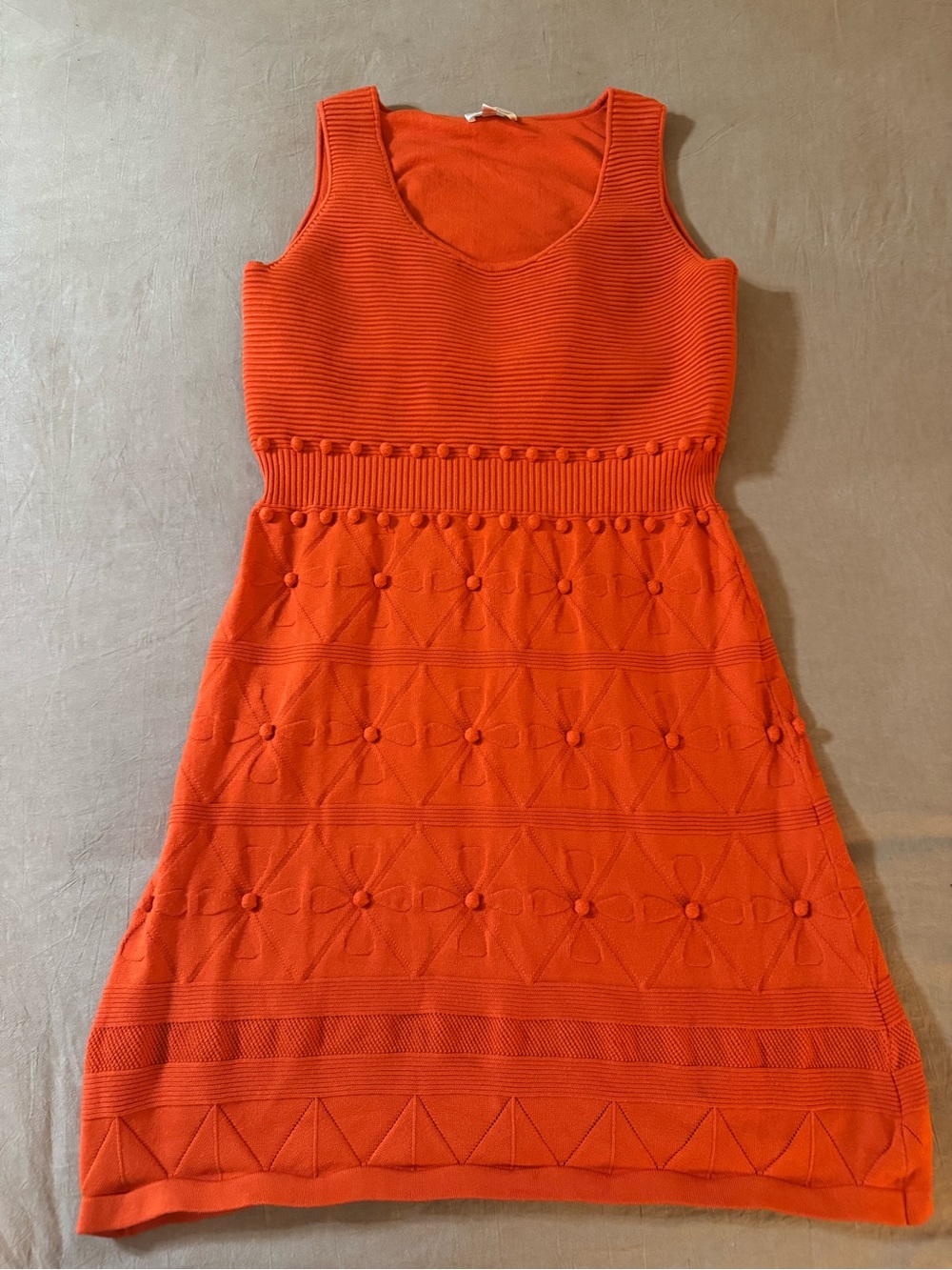 Milly Vibrant Orange Sweater Knit Dress with Classic Detailing